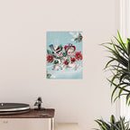 Vintage Christmas Snowman, Retro Christmas Poster Gallery Image 2