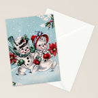 Vintage Christmas Snowman, Retro Christmas Stationery Card Gallery Image 2