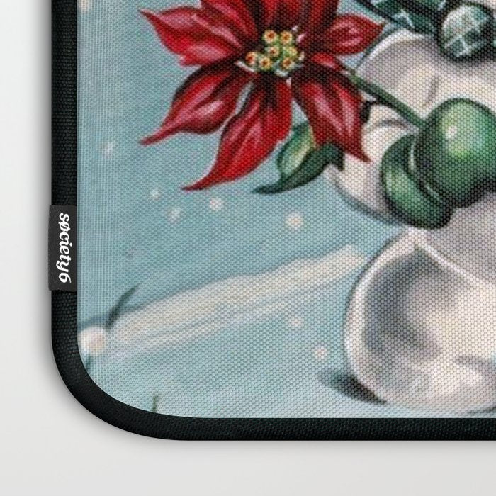 Vintage Christmas Snowman, Retro Christmas Laptop Sleeve Gallery Image 3