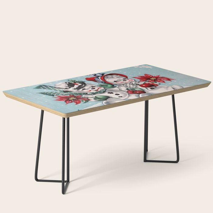 Vintage Christmas Snowman, Retro Christmas Coffee Table Gallery Image 1