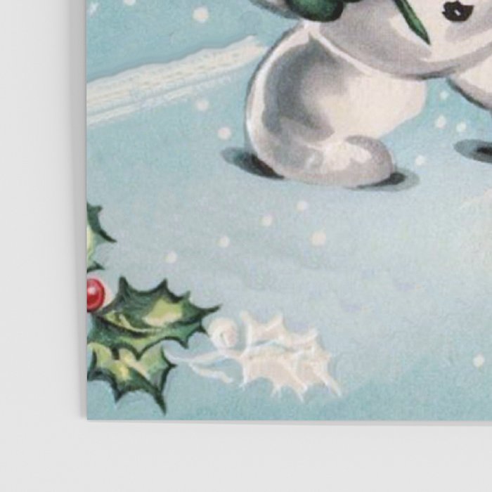 Vintage Christmas Snowman, Retro Christmas Poster Gallery Image 3