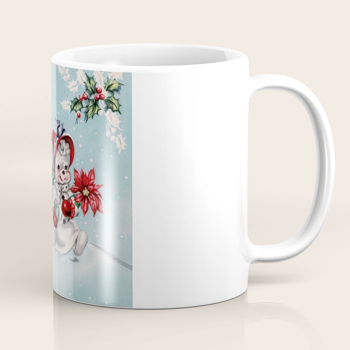 Vintage Christmas Snowman, Retro Christmas Coffee Mug Gallery Image 1