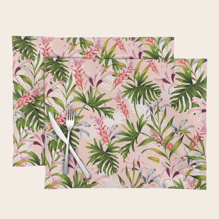 Tropical nature pattern Placemat Gallery Image 1