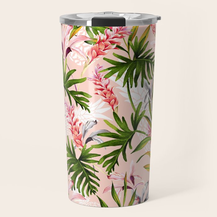 Tropical nature pattern Travel Mug Gallery Image 1