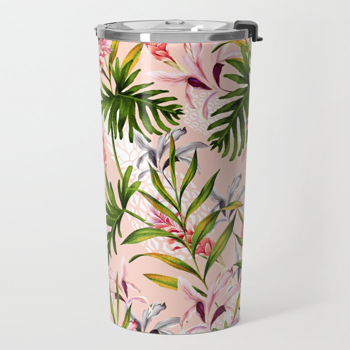 Tropical nature pattern Travel Mug Gallery Image 2