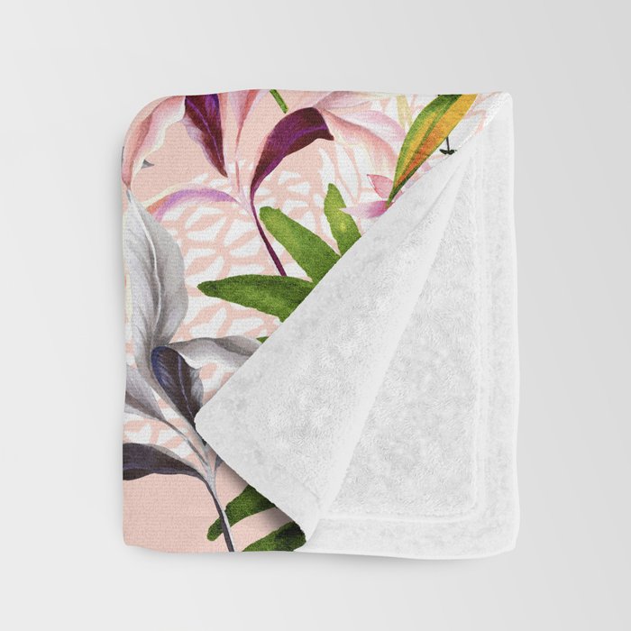 Tropical nature pattern Throw Blanket Gallery Image 3
