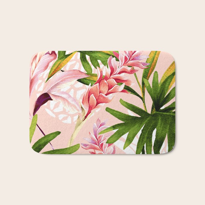 Tropical nature pattern Bath Mat Gallery Image 1