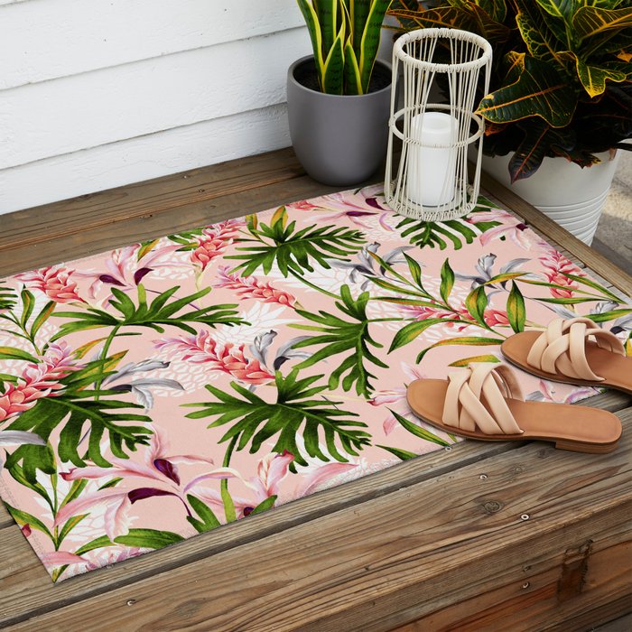 Tropical nature pattern Outdoor Rug Gallery Image 2
