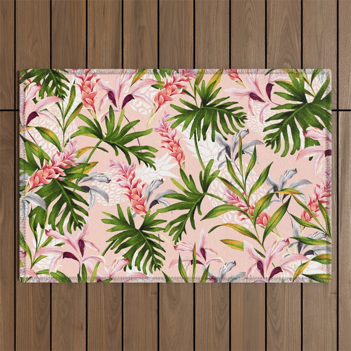 Tropical nature pattern Outdoor Rug Gallery Image 1