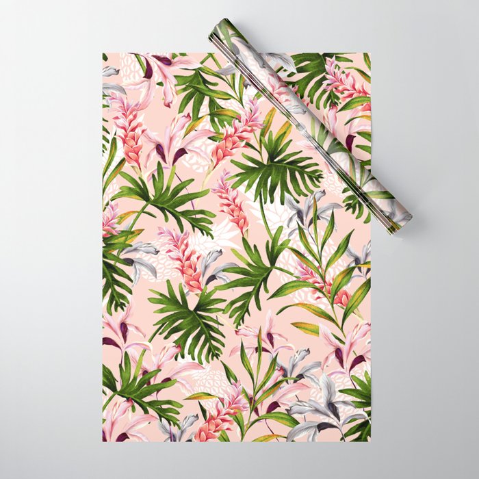 Tropical nature pattern Wrapping Paper Gallery Image 1