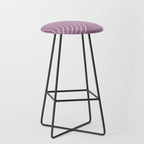 Minimal Line Curvature XXIV Lilac Purple Mid Century Modern Arch Abstract Stool Gallery Image 1