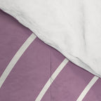 Minimal Line Curvature XXIV Lilac Purple Mid Century Modern Arch Abstract Comforter Gallery Image 4