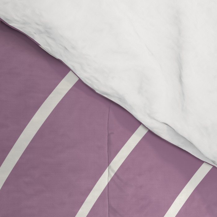 Minimal Line Curvature XXIV Lilac Purple Mid Century Modern Arch Abstract Comforter Gallery Image 4