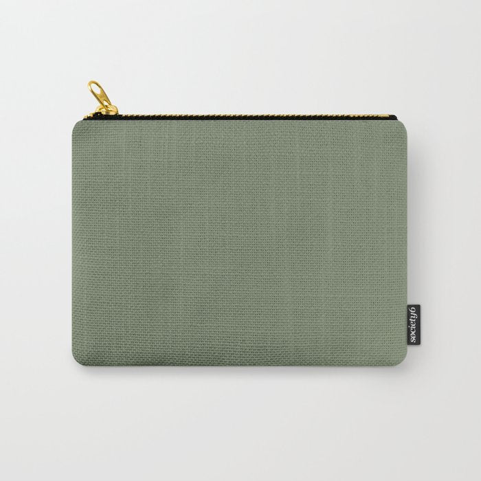 Khaki Green Solid Color Carry All Pouch Gallery Image 1