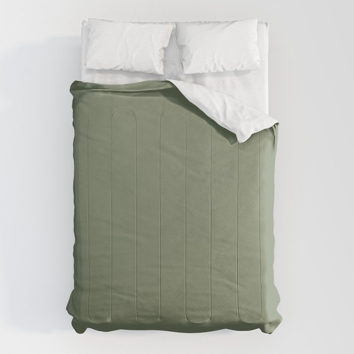 Khaki Green Solid Color Comforter Gallery Image 6
