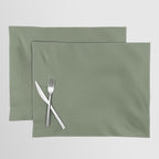 Khaki Green Solid Color Placemat Gallery Image 1