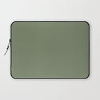 Khaki Green Solid Color Laptop Sleeve Gallery Image 1