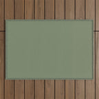Khaki Green Solid Color Outdoor Rug Gallery Image 1