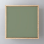Khaki Green Solid Color Mini Art Print Gallery Image 1