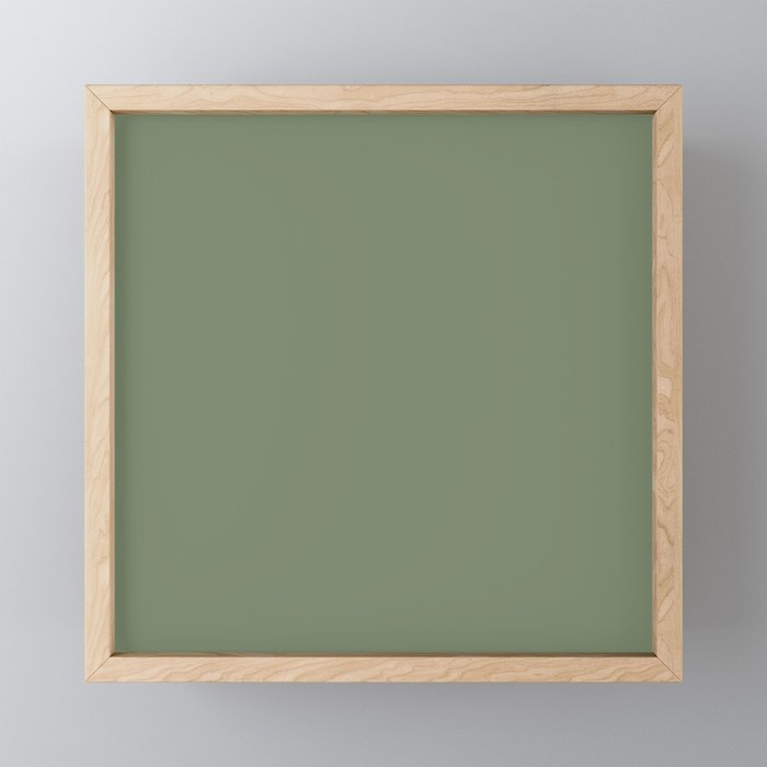 Khaki Green Solid Color Mini Art Print Gallery Image 1