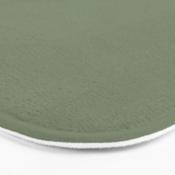 Khaki Green Solid Color Bath Mat Gallery Image 3