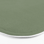 Khaki Green Solid Color Bath Mat Gallery Image 3
