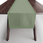 Khaki Green Solid Color Table Runner Gallery Image 1