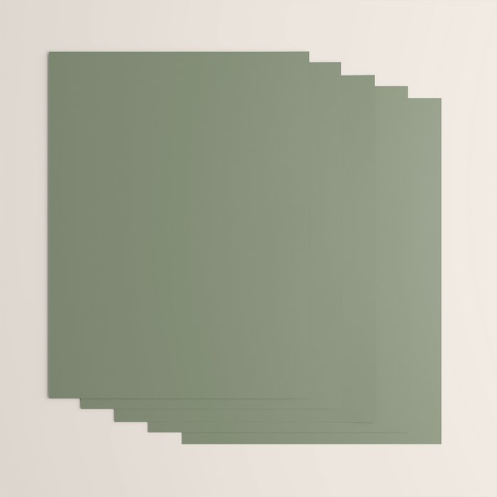 Khaki Green Solid Color Wrapping Paper Gallery Image 3