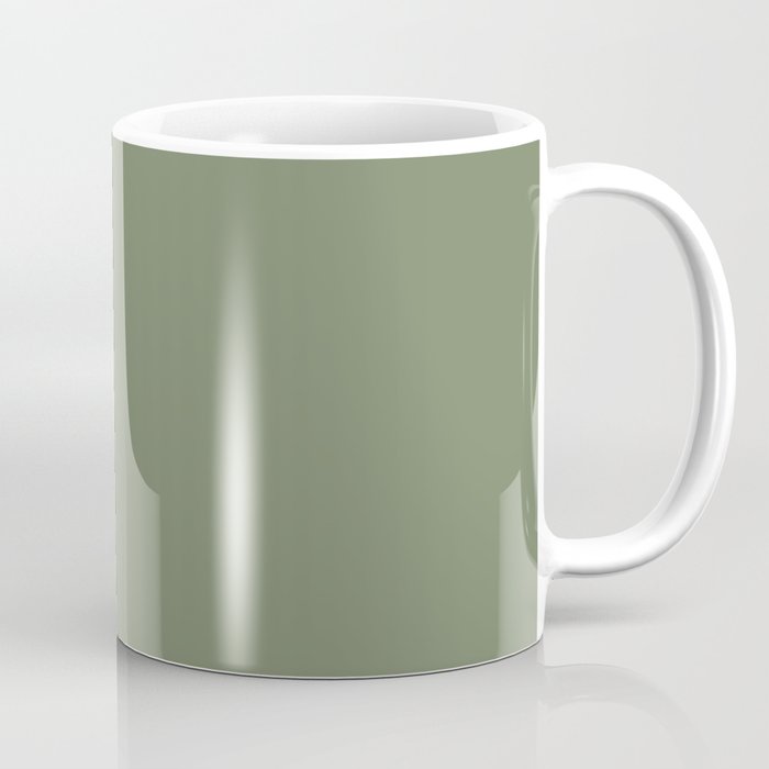 Khaki Green Solid Color Coffee Mug Gallery Image 1
