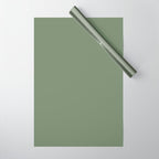 Khaki Green Solid Color Wrapping Paper Gallery Image 1