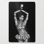 Jazz Age Josephine Baker in Folies Bergère Bananas Costume black and white photography Cutting Board Gallery Image 1