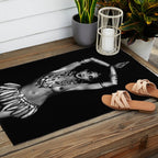 Jazz Age Josephine Baker in Folies Bergère Bananas Costume black and white photography Outdoor Rug Gallery Image 2