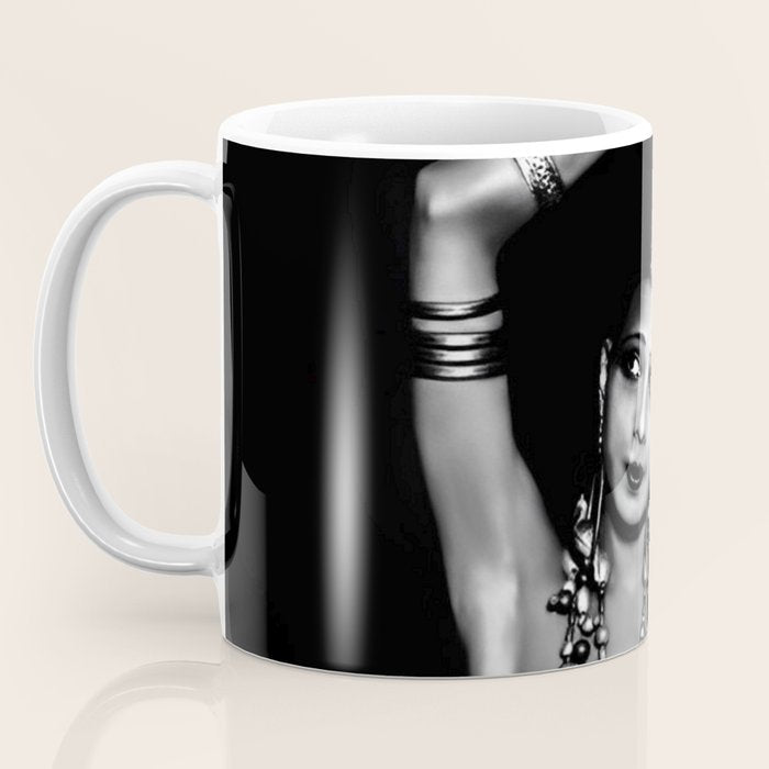Jazz Age Josephine Baker in Folies Bergère Bananas Costume black and white photography Coffee Mug Gallery Image 3