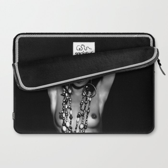 Jazz Age Josephine Baker in Folies Bergère Bananas Costume black and white photography Laptop Sleeve Gallery Image 2