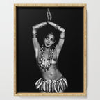 Jazz Age Josephine Baker in Folies Bergère Bananas Costume black and white photography Serving Tray Gallery Image 1
