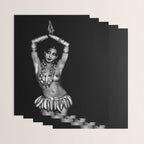 Jazz Age Josephine Baker in Folies Bergère Bananas Costume black and white photography Wrapping Paper Gallery Image 3