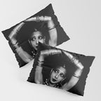 Jazz Age Josephine Baker in Folies Bergère Bananas Costume black and white photography Pillow Sham Gallery Image 3