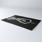 Jazz Age Josephine Baker in Folies Bergère Bananas Costume black and white photography Rug Gallery Image 3