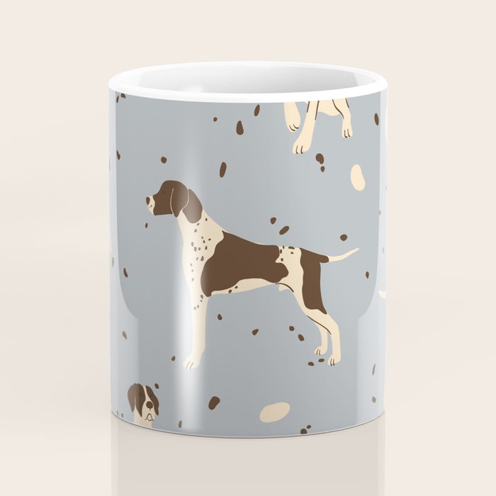 animalistic seamless pattern with hunting dogs Coffee Mug Gallery Image 4
