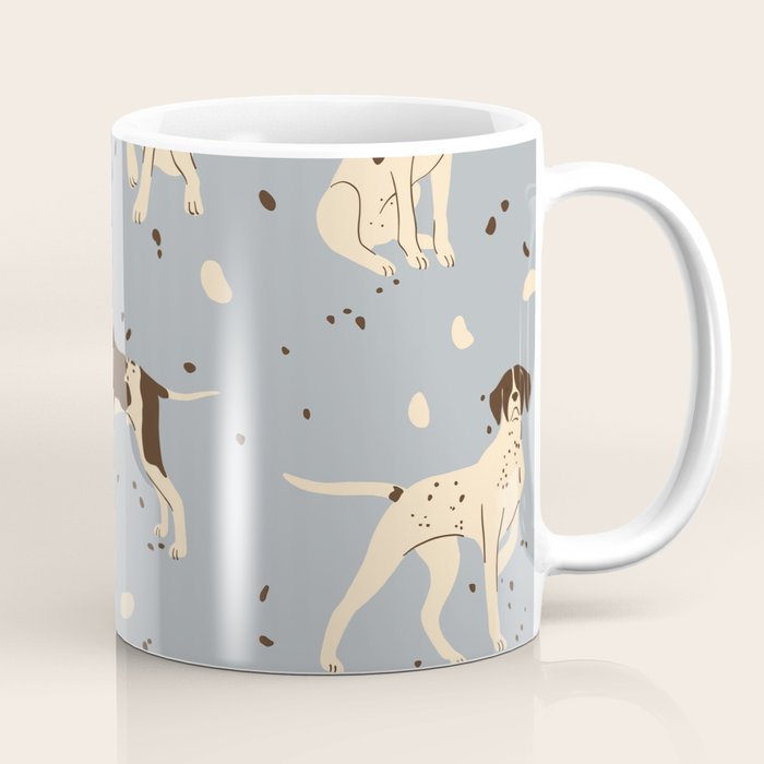 animalistic seamless pattern with hunting dogs Coffee Mug Gallery Image 1