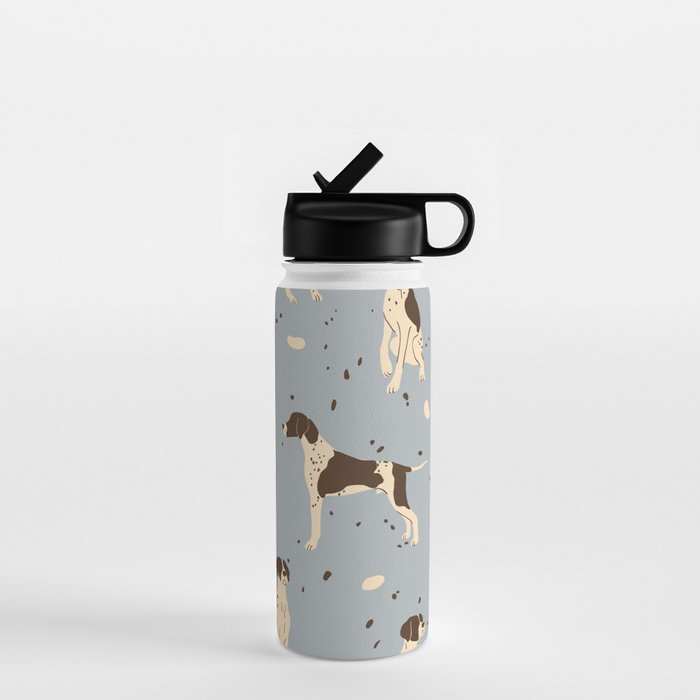 animalistic seamless pattern with hunting dogs Water Bottle Gallery Image 1