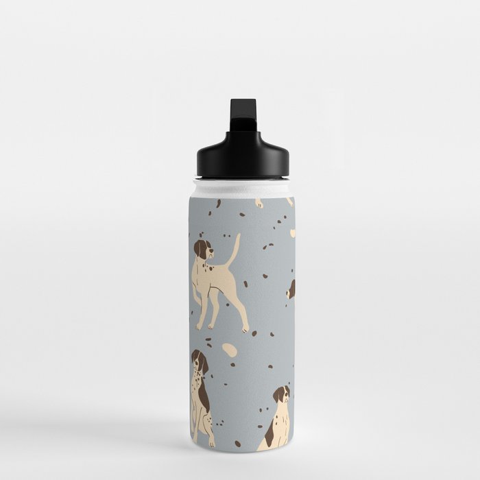 animalistic seamless pattern with hunting dogs Water Bottle Gallery Image 3