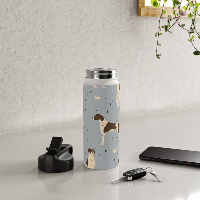 animalistic seamless pattern with hunting dogs Water Bottle Gallery Image 4