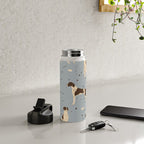animalistic seamless pattern with hunting dogs Water Bottle Gallery Image 4