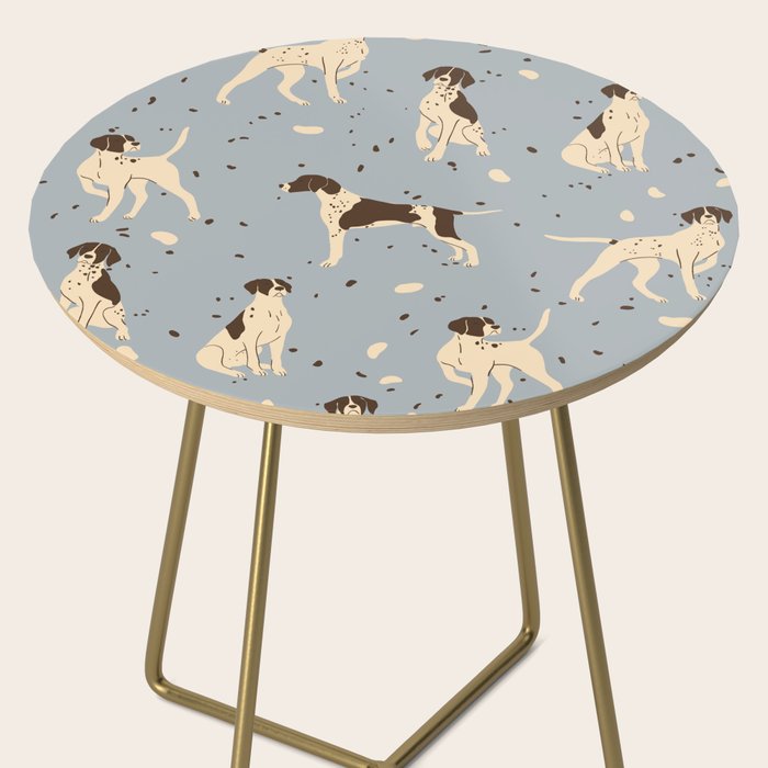 animalistic seamless pattern with hunting dogs Side Table Gallery Image 2