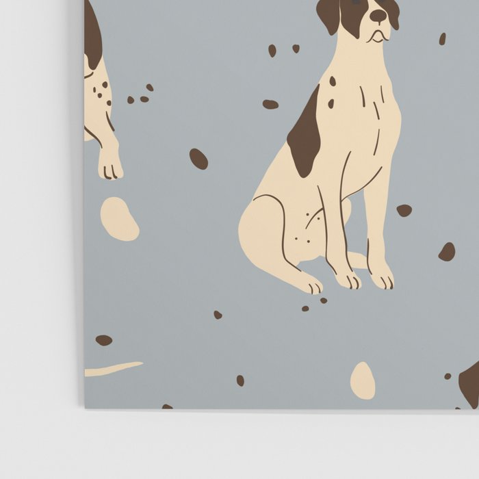 animalistic seamless pattern with hunting dogs Poster Gallery Image 3