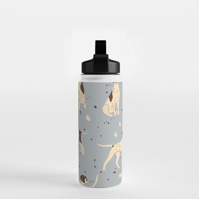 animalistic seamless pattern with hunting dogs Water Bottle Gallery Image 2