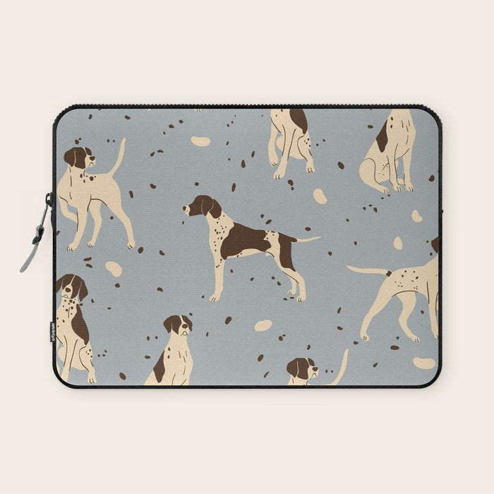animalistic seamless pattern with hunting dogs Laptop Sleeve Gallery Image 1