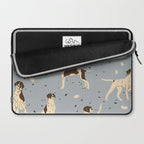 animalistic seamless pattern with hunting dogs Laptop Sleeve Gallery Image 2