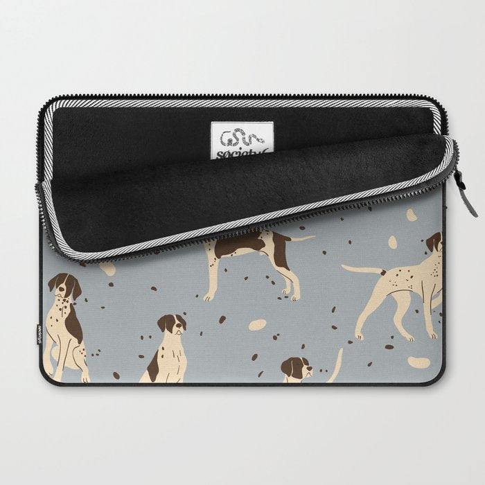 animalistic seamless pattern with hunting dogs Laptop Sleeve Gallery Image 2